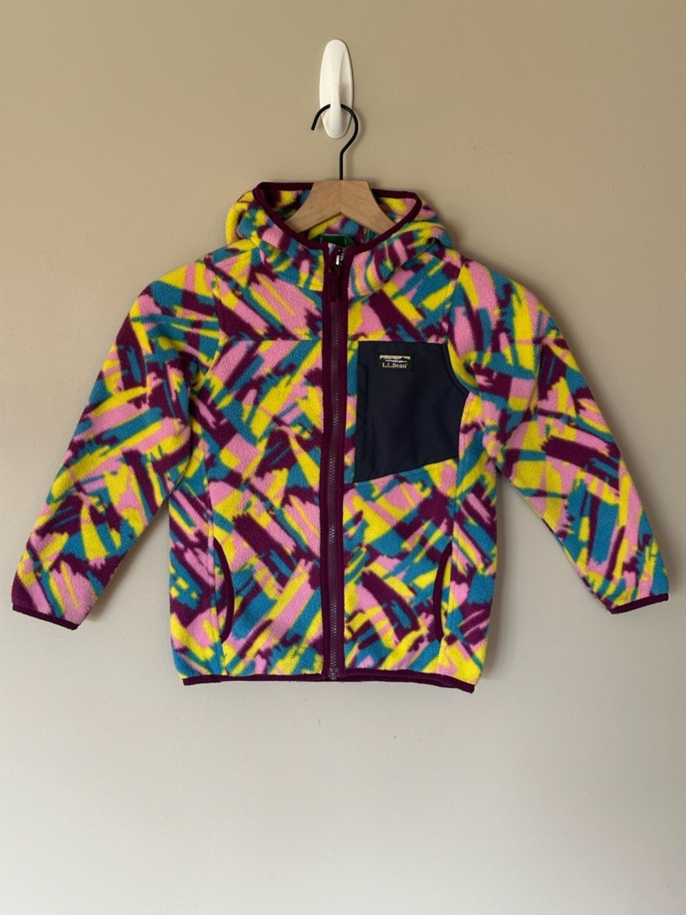 L.L.Bean Kids' Multicolor Geometric Fleece Jacket